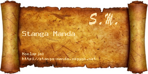 Stanga Manda névjegykártya
